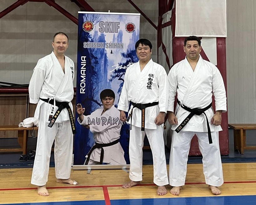Zdjęcie z seminarium karate Staż techniczny z Manabu Murakami- Ploiesti, Rumunia 19 Marzec 2026 - Shuseki Shihan Manabu Murakami, 8 DAN