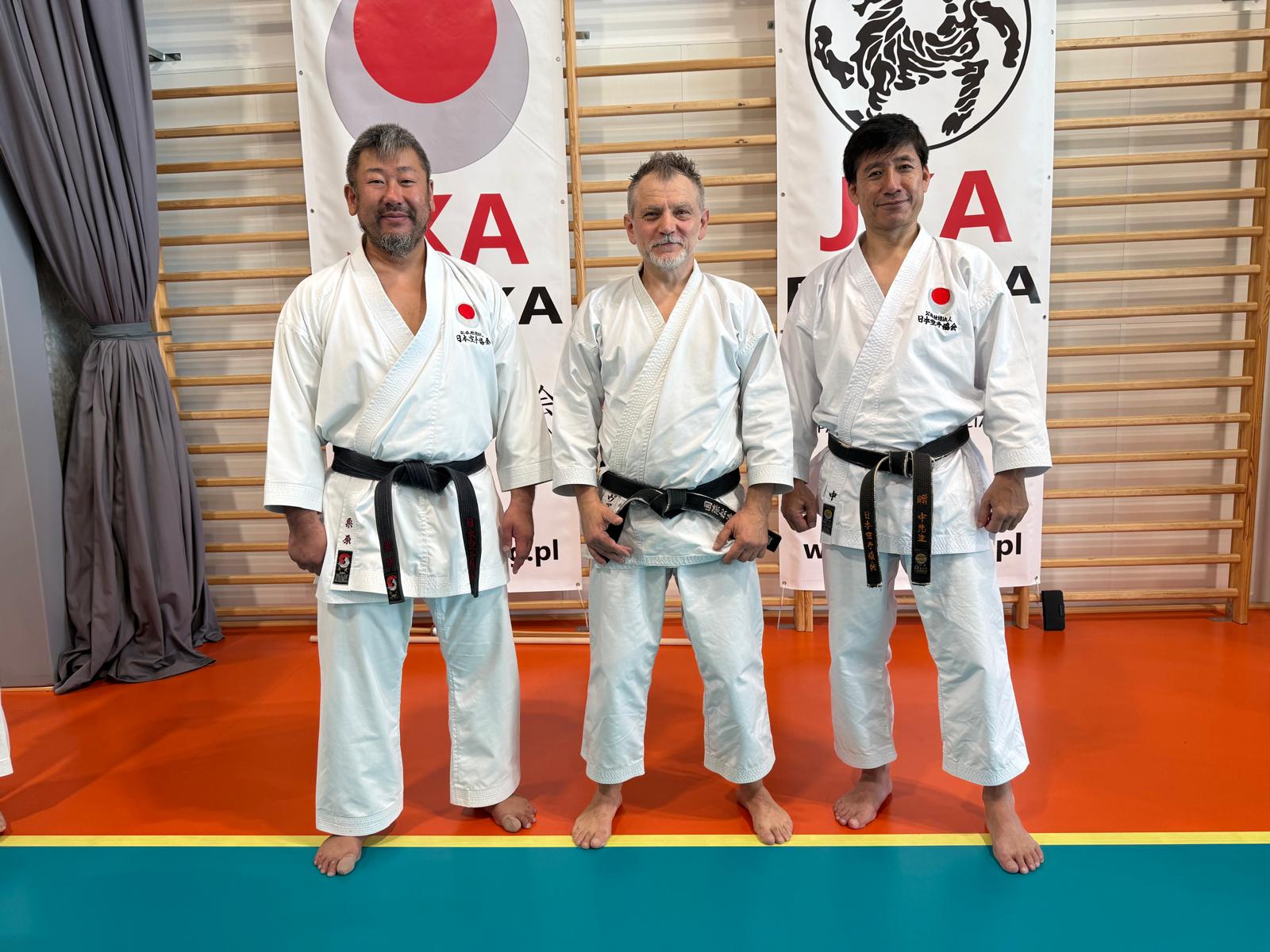 Zdjęcie z seminarium karate Staż techniczny z Naka Tatsuya Sensei i Kurihara Kazuaki Sensei - Kurihara Kazuaki Sensei 6 dan JKA, Naka Tatsuya Sensei 7 dan JKA
